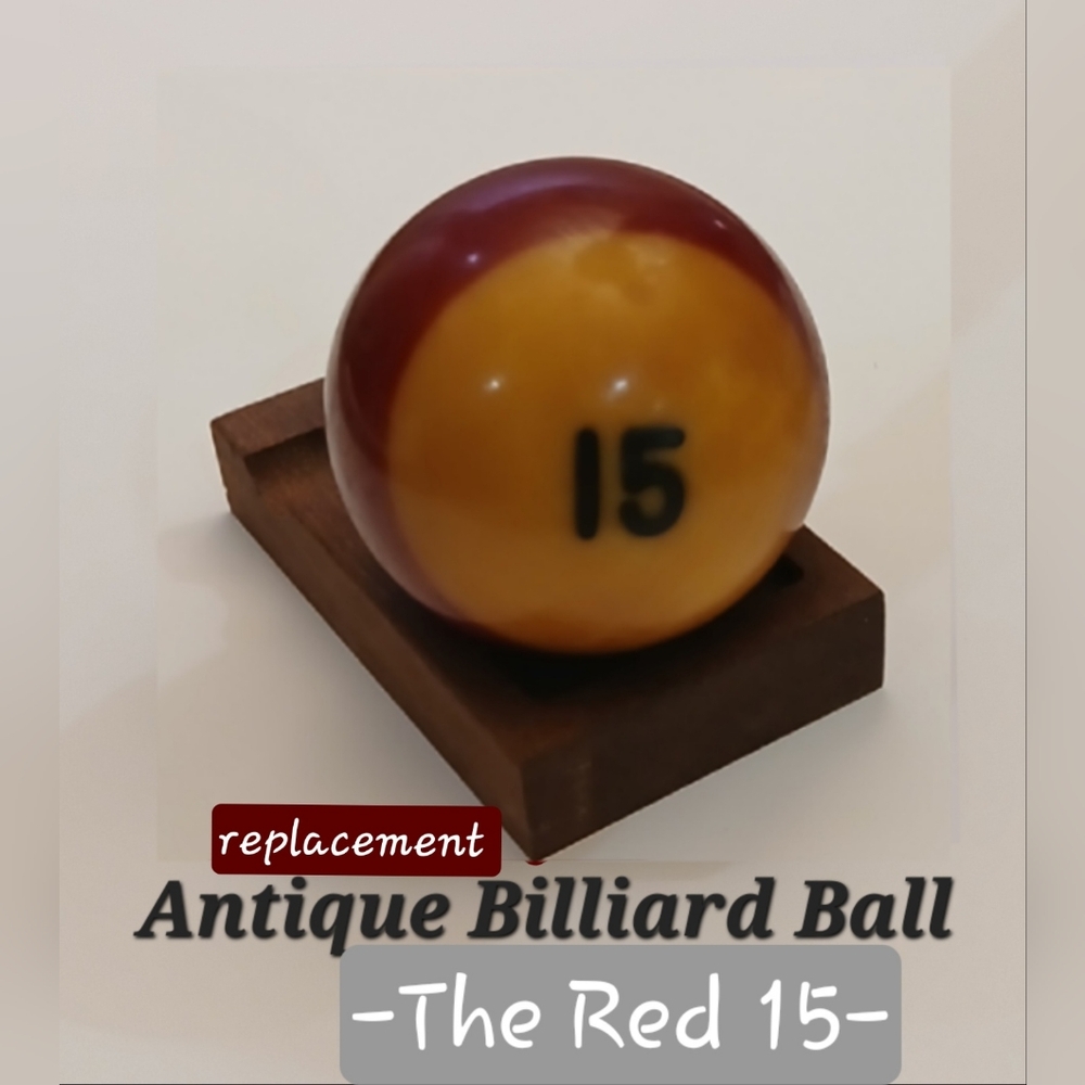 Antique Billiard Ball- The Red 15- Find Your Replacement Balls Today-